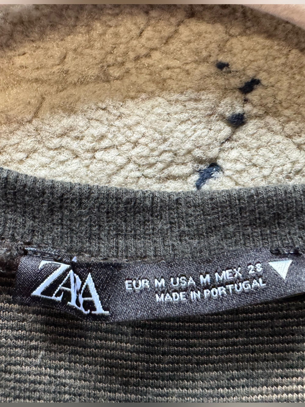 Zara Olive Green Crewneck - Picture 3 of 3